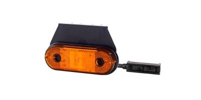 Side marker light (orange), with reflective device and a holder