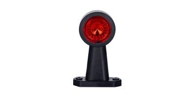 Outline marker light, oval with long straight arm (white+red).