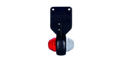 Outline marker light, with a short arm (white+red)