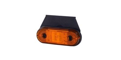 Side marker light (orange), with reflective device and a holder