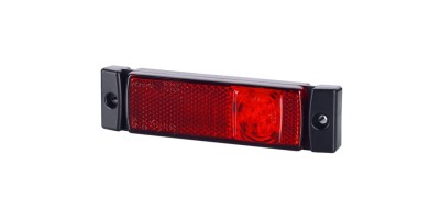 Marker light with reflective device, red.