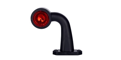 Outline marker light, oval with short bent arm (white+red)