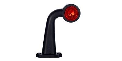Outline marker light, oval with long bent arm (white+red)